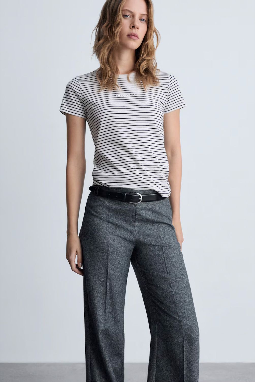 MANGO - Polera Rayas Logo Mujer Mango