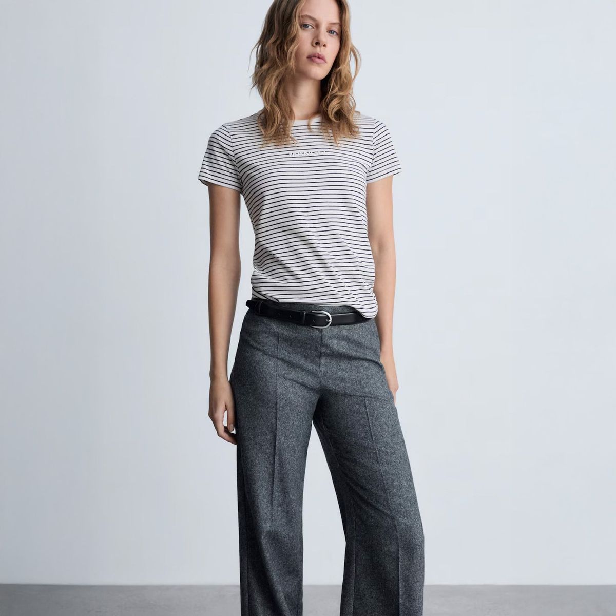 MANGO - Polera Rayas Logo Mujer Mango