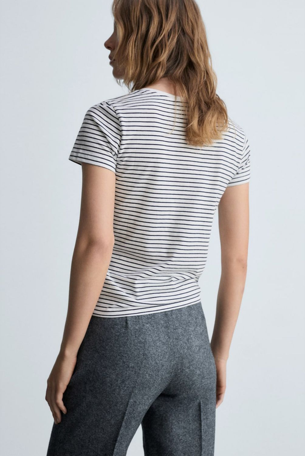 MANGO - Polera Rayas Logo Mujer Mango
