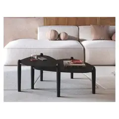 DECOCASA - Kit Mesas Centro Giorgia Negro