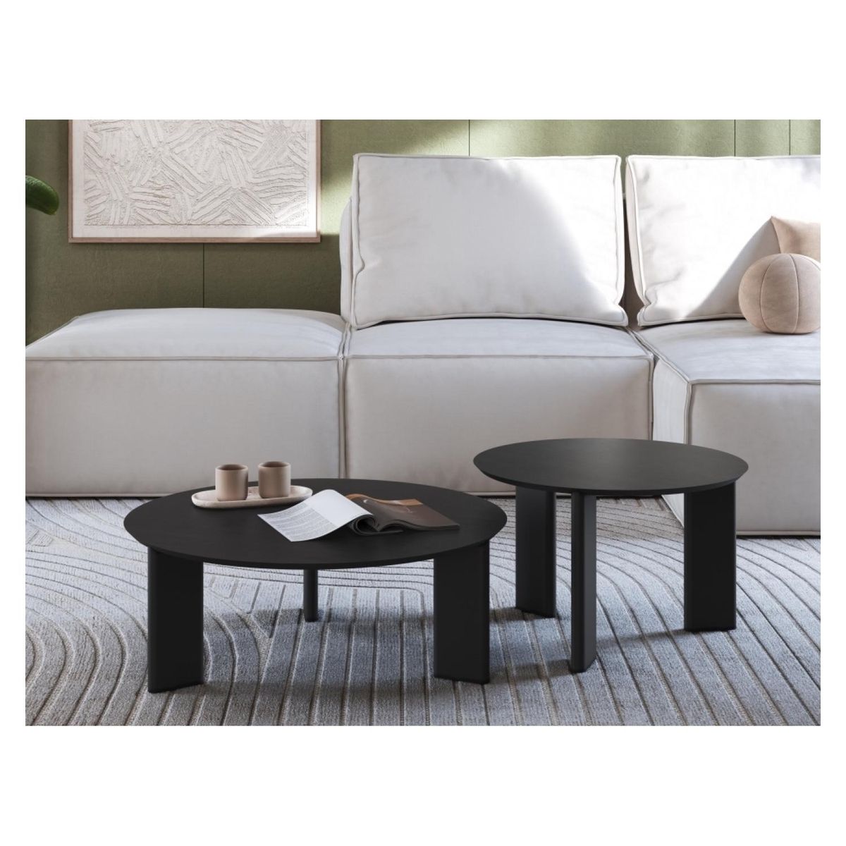 DECOCASA - Kti Mesas De Centro Alice Negro Decocasa