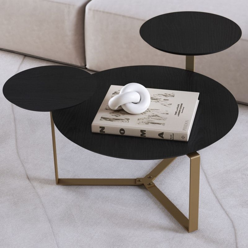 DECOCASA - Set De Mesas Domenica Negro Pata Dorada Decocasa