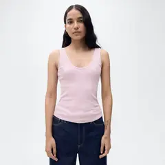 MANGO - Top Algodón Tirantes Anchos Mujer