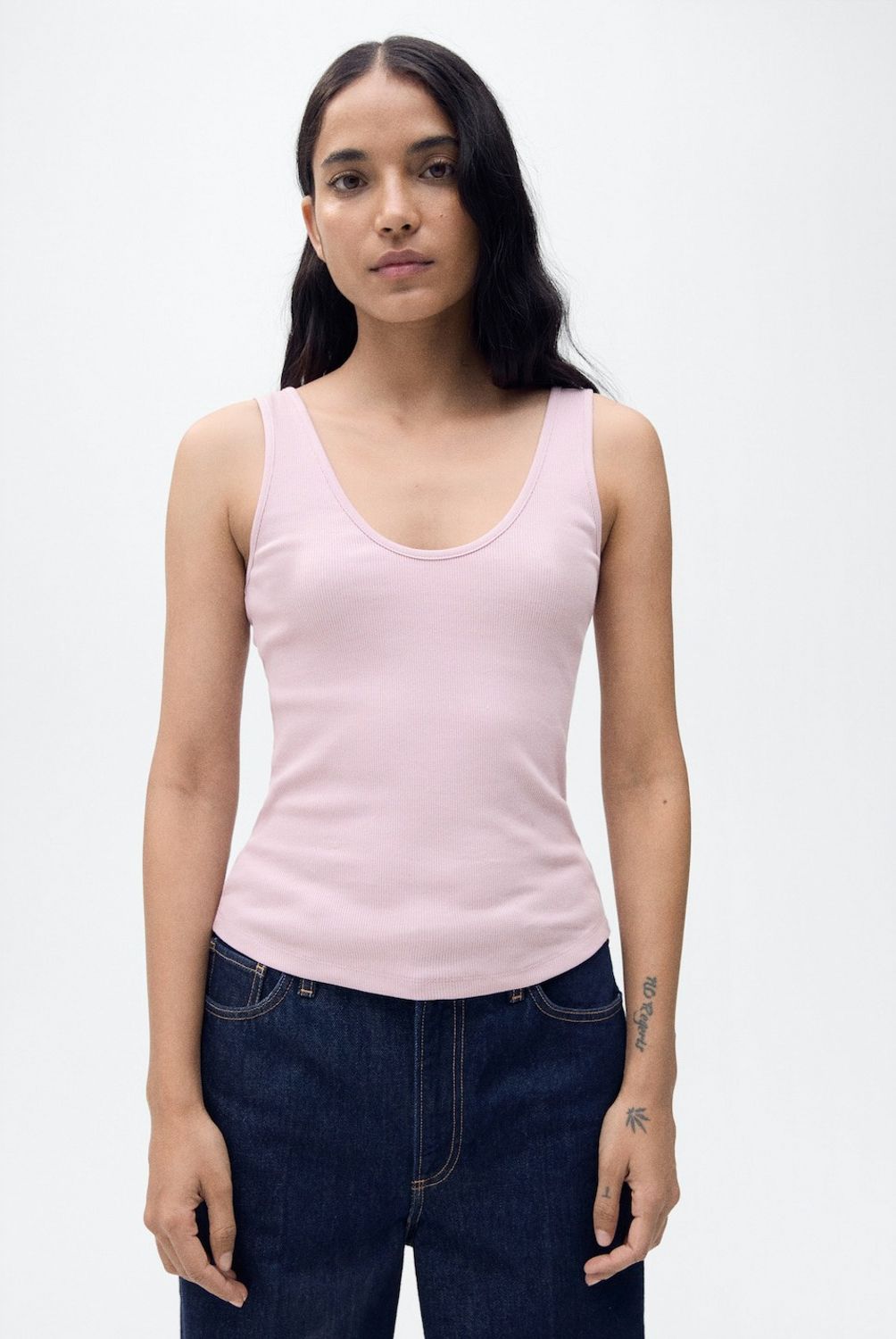 MANGO - Top Algodón Tirantes Anchos Mujer Mango