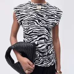 MANGO - Polera Drapeada Sin Mangas Mujer