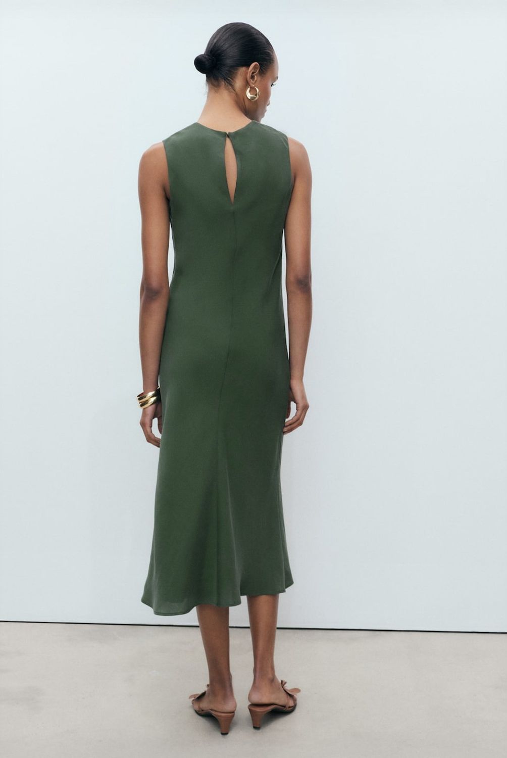 MANGO - Vestido Midi Recto Mujer Mango