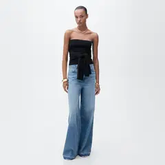 MANGO - Top Bandeau Detalle Nudo Mujer