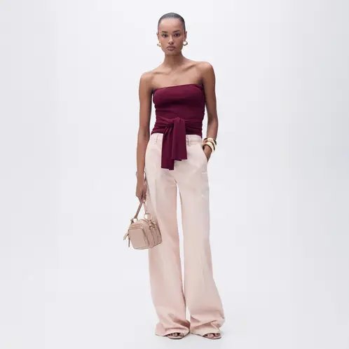 MANGO - Top Bandeau Detalle Nudo Mujer
