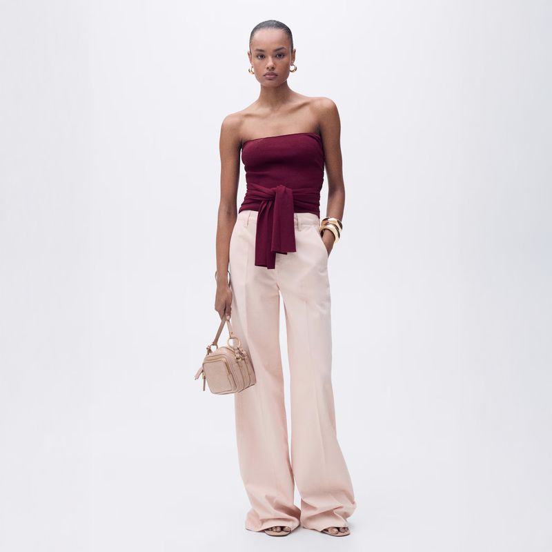 MANGO - Top Bandeau Detalle Nudo Mujer Mango