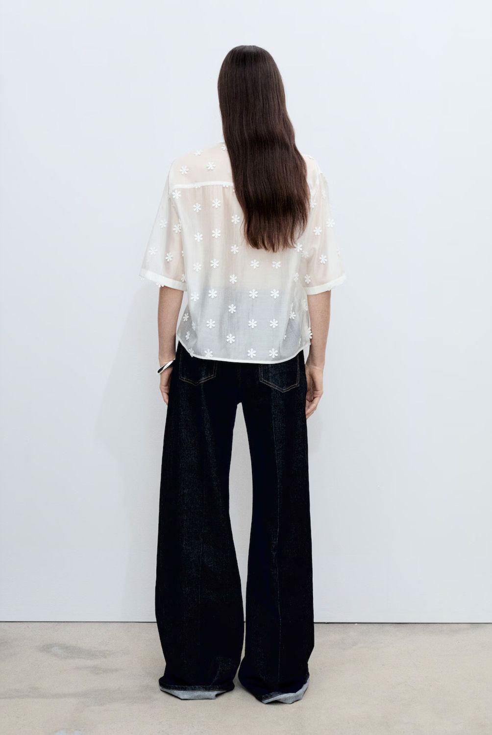 MANGO - Blusa Lyocell Semitransparente Flores Mujer Mango