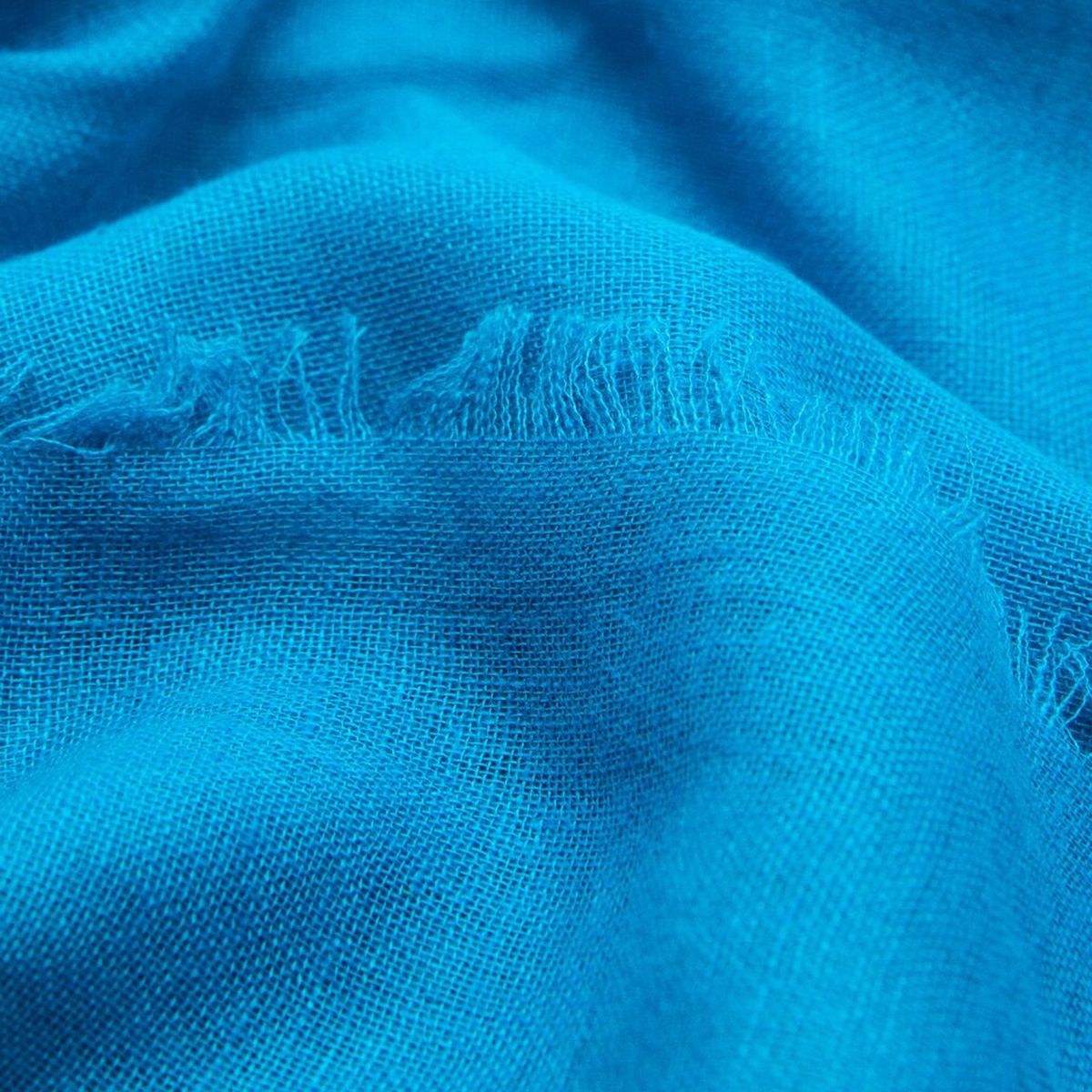 MANGO - Pañuelo Mezcla Lino Terminaciones Deshilachadas Mujer Mango