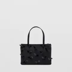 MANGO - Bolso Mano Aplique Flores Mujer