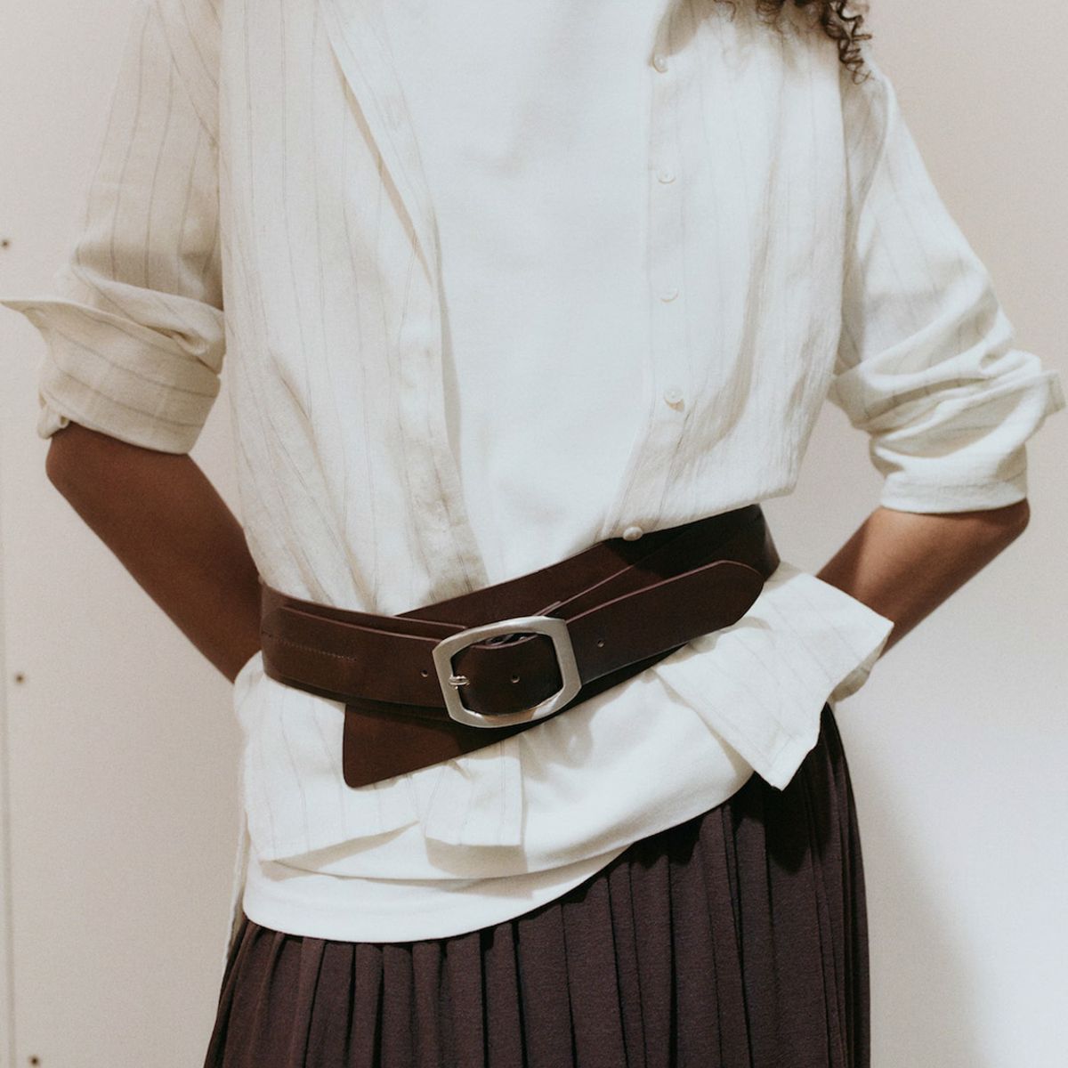 MANGO - Cinturón Fajín Piel Mujer Mango