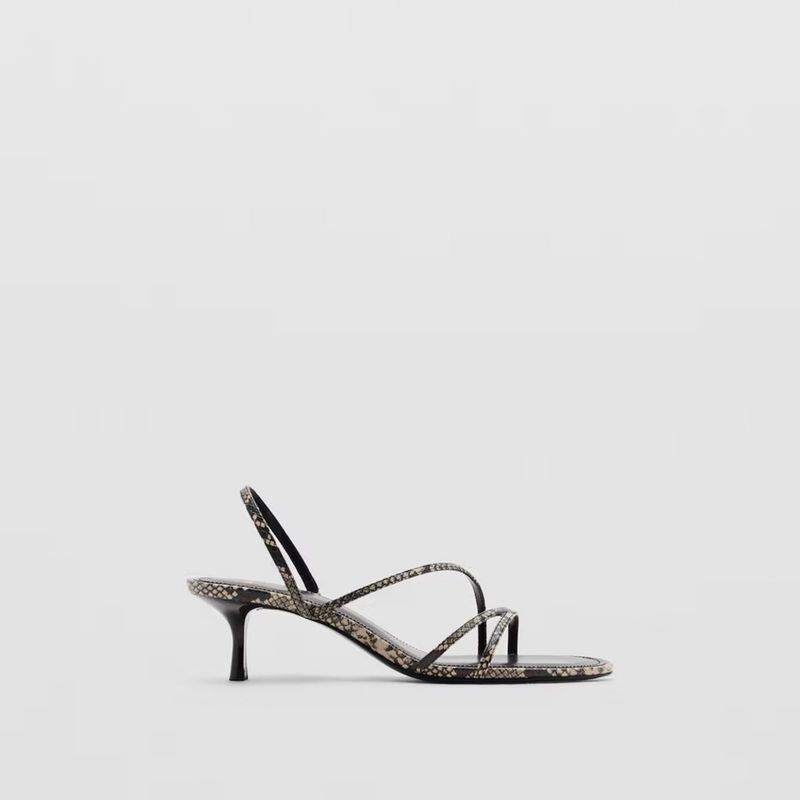 MANGO - Sandalia Mujer Gris Mango