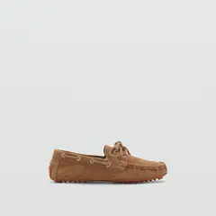 MANGO - Zapato Casual Cuero Mujer Café