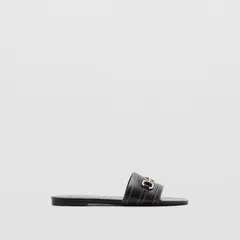 MANGO - Sandalia Cuero Mujer Negro
