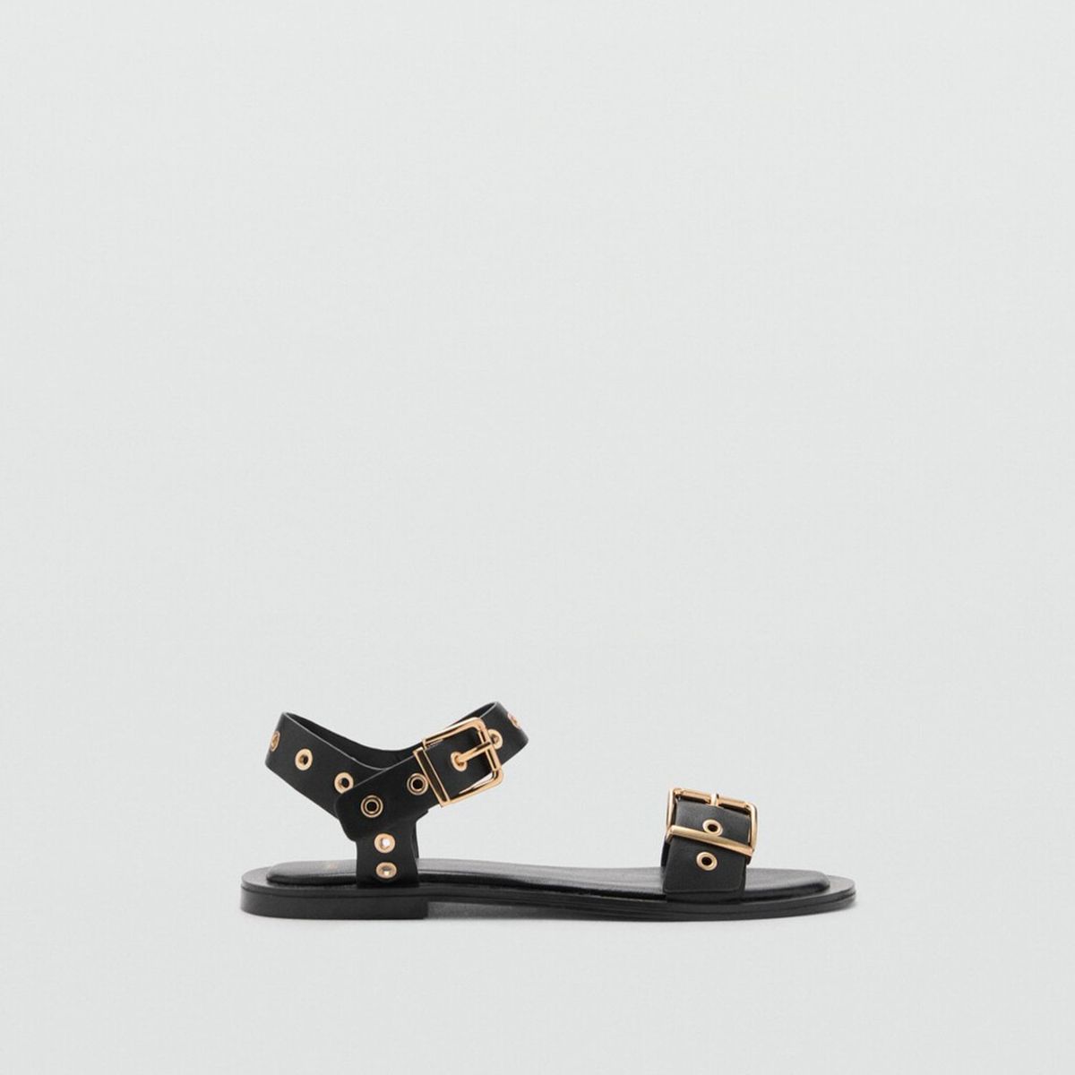 MANGO - Sandalia Mujer Negro Mango