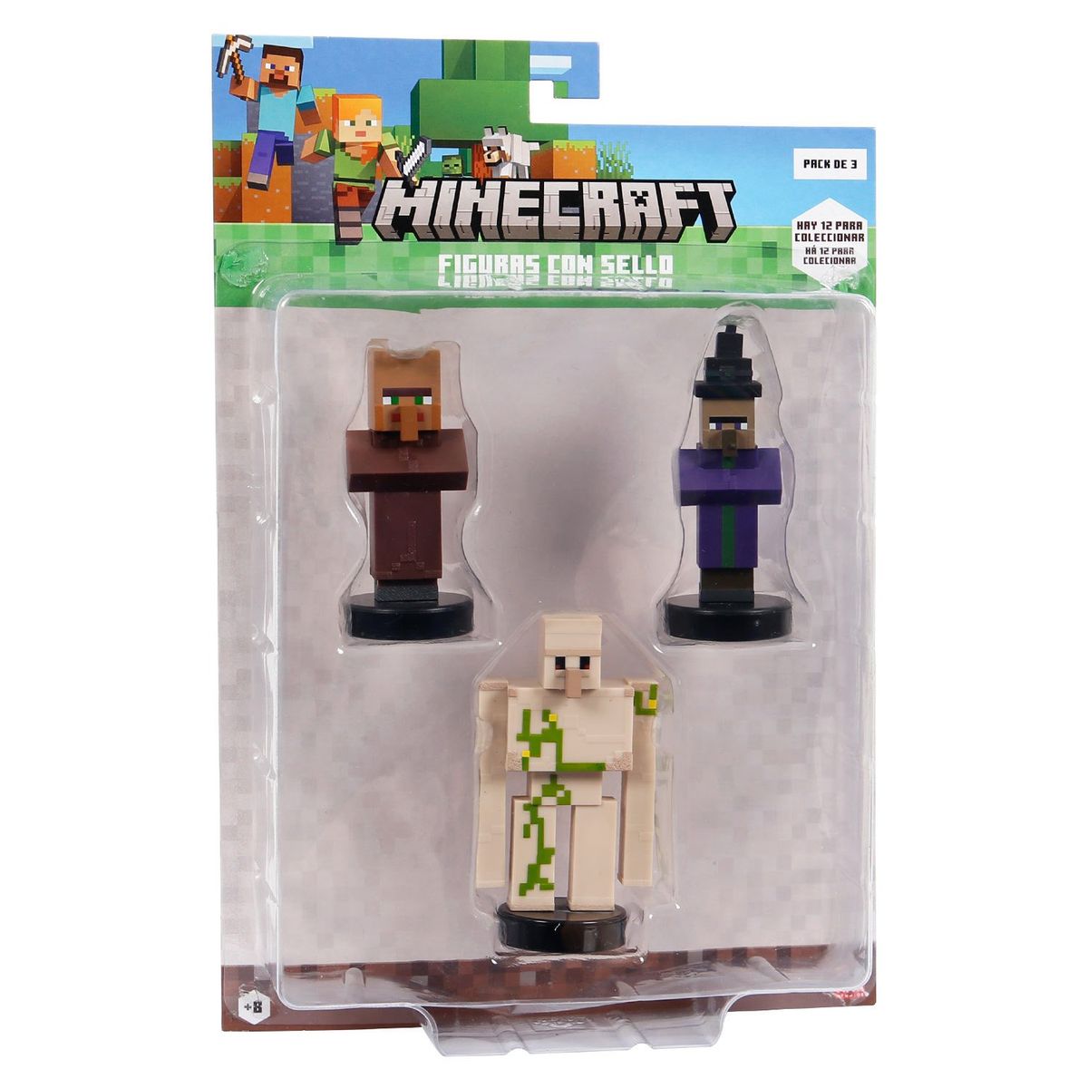 MINECRAFT - Pack de 3 Figura Timbre Bruja Minecraft