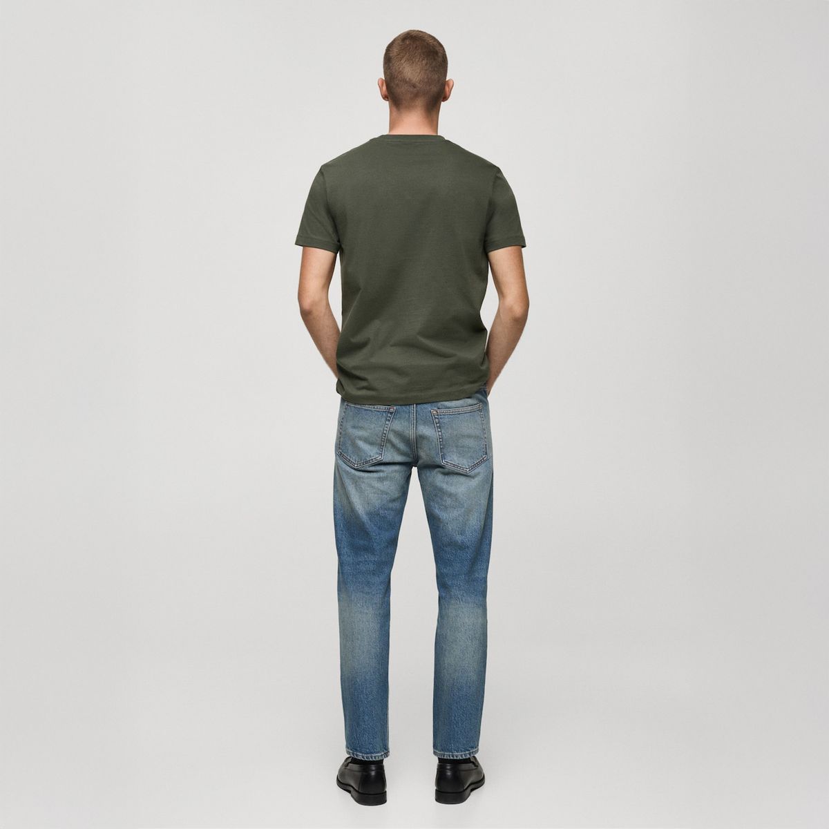 MANGO MAN - Polera Cherlo Manga Corta 100% Algodón Hombre Mango Man