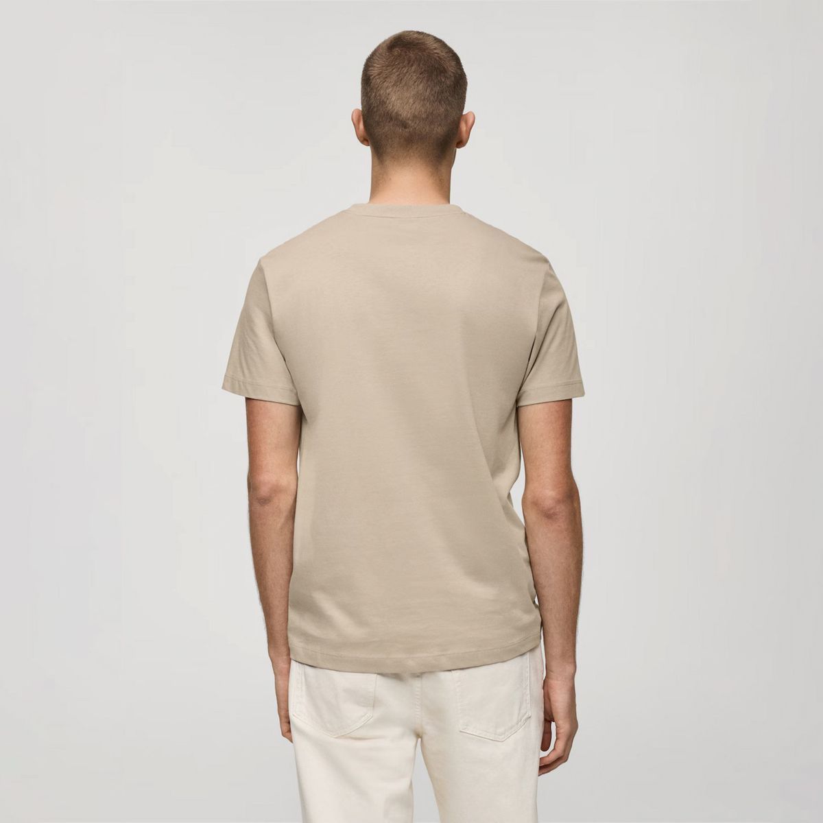 MANGO MAN - Polera Cherlo Manga Corta 100% Algodón Hombre Mango Man