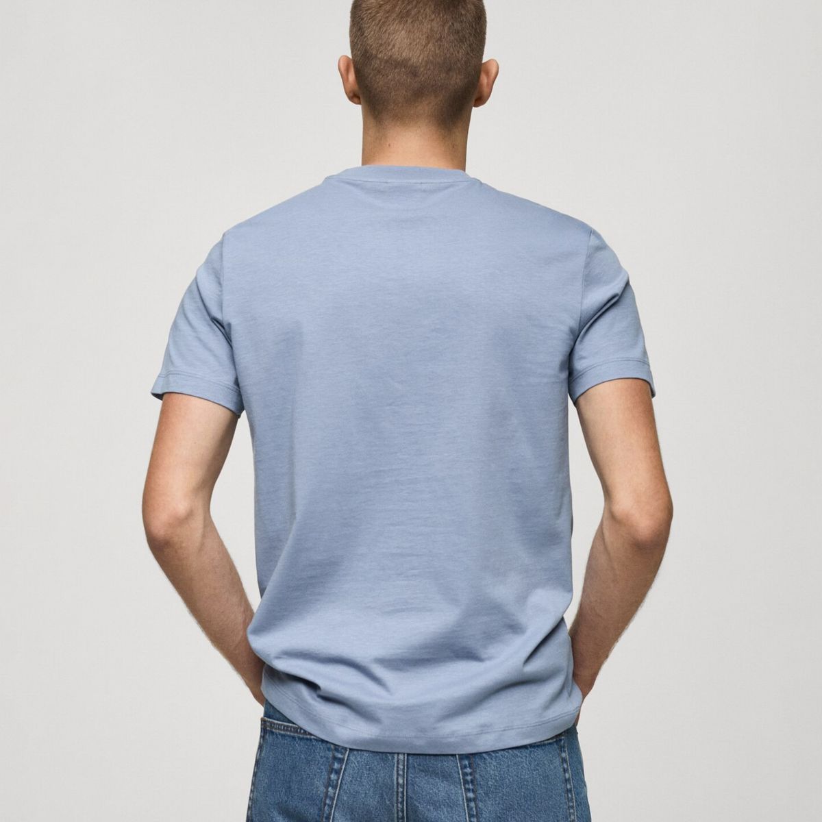 MANGO MAN - Polera Cherlo Manga Corta 100% Algodón Hombre Mango Man