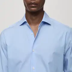 MANGO MAN - Camisa Rayas Regular Fit Algodón Hombre