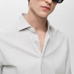 MANGO MAN - Camisa Rayas Regular Fit Algodón Hombre