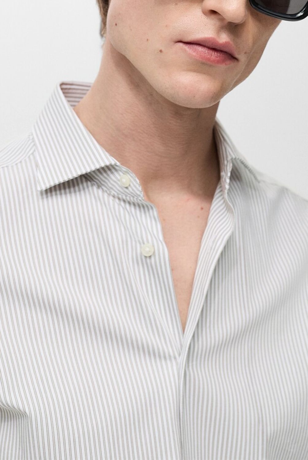 MANGO MAN - Camisa Rayas Regular Fit Algodón Hombre Mango Man