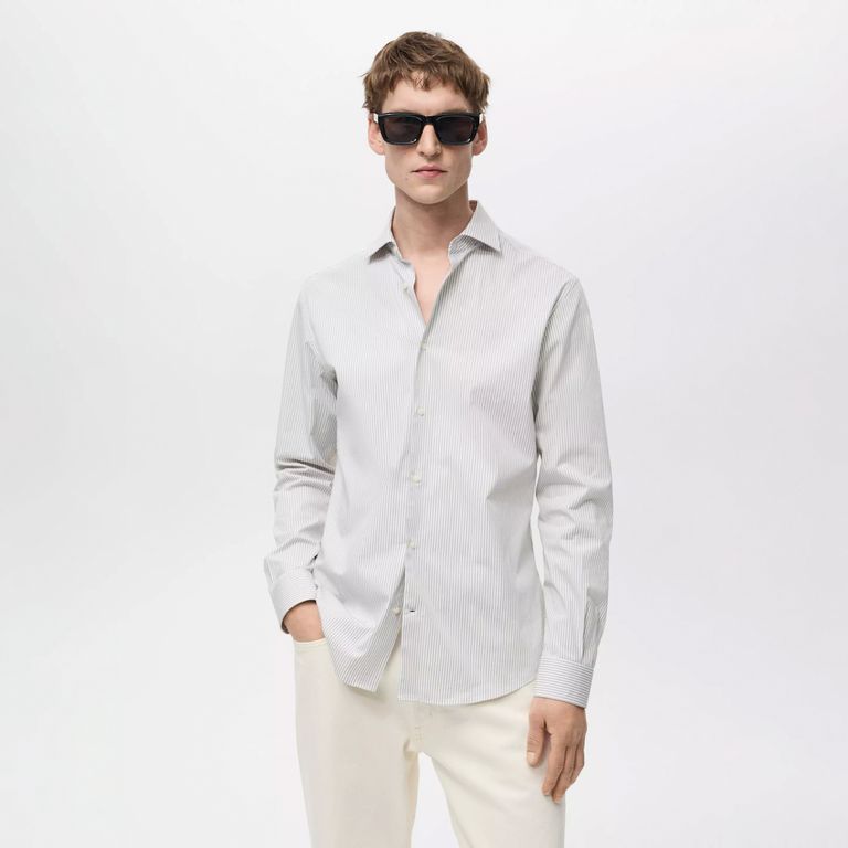 Camisa Vecchia Slim Fit Algodón Hombre