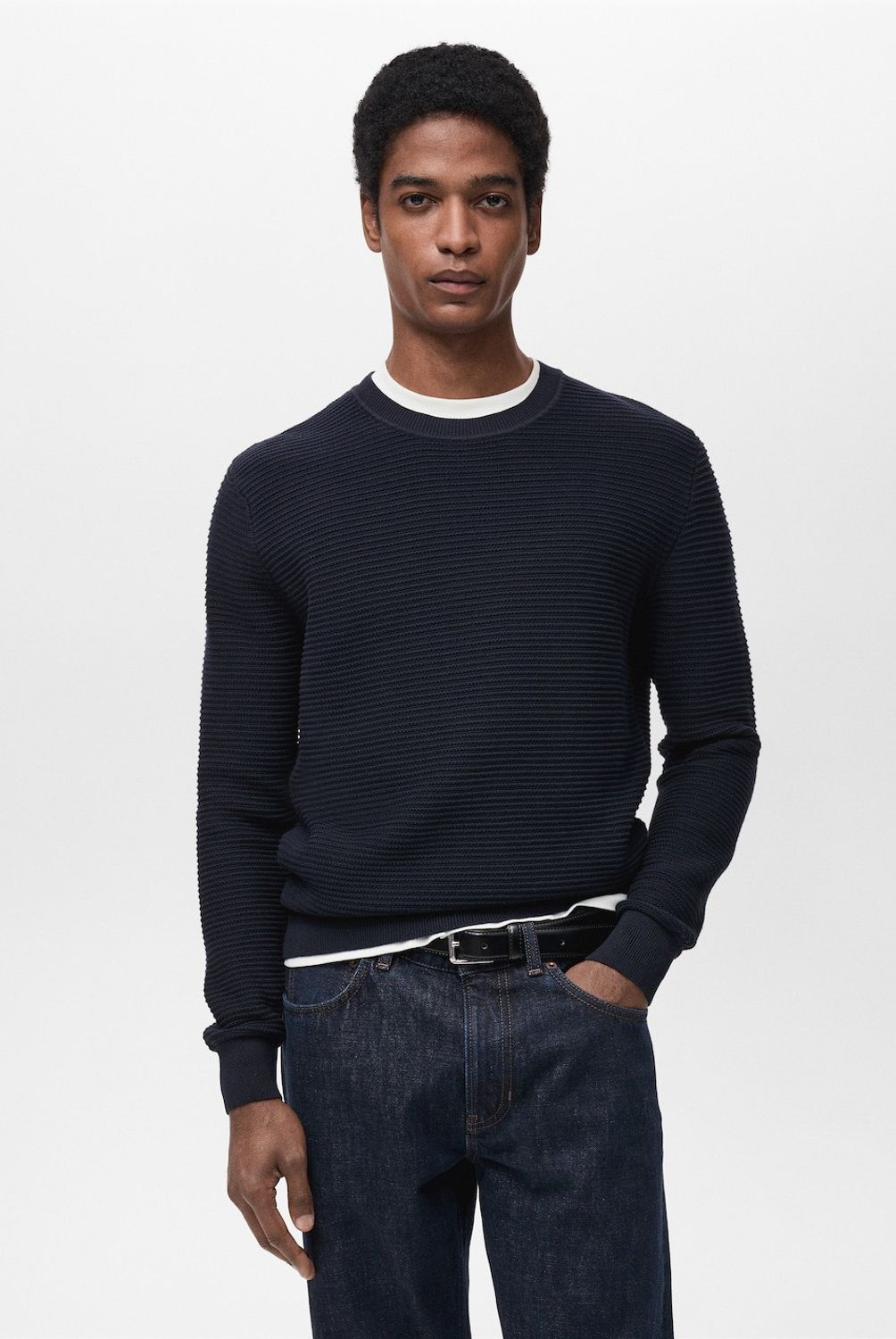 MANGO MAN - Sweater 100% Algodón Trenzado Hombre Mango Man