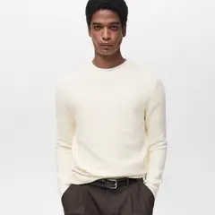 MANGO MAN - Sweater Salas 100% Algodón Trenzado Hombre