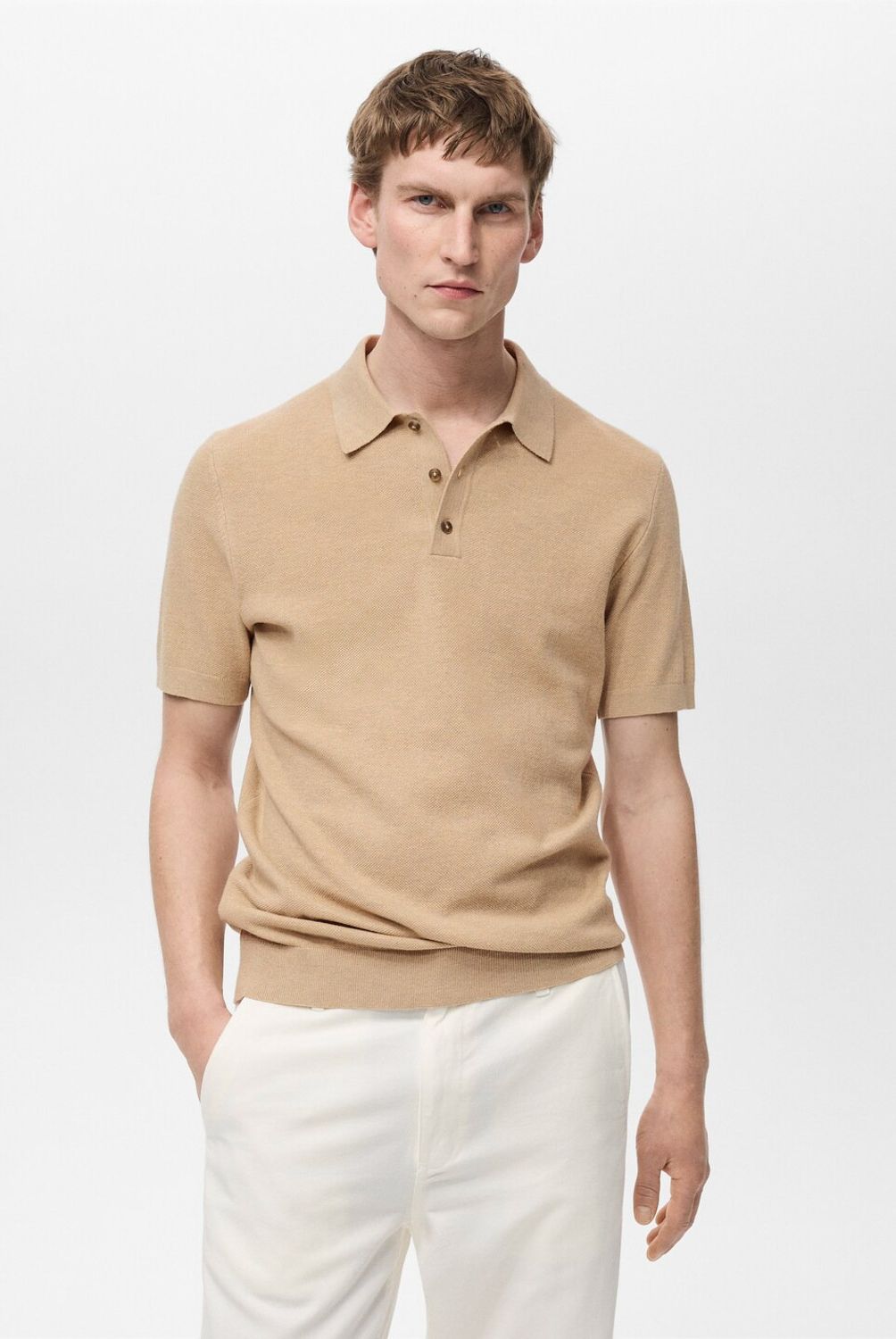 MANGO MAN - Polo Punto Estructura Slim Fit Hombre Mango Man