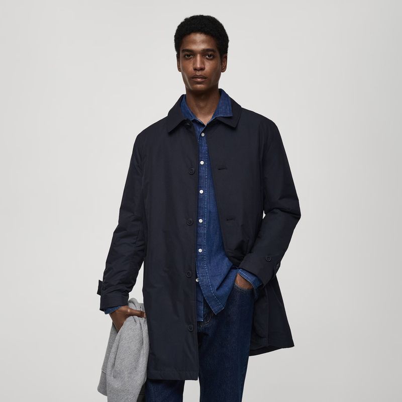 MANGO MAN - Gabardina Water Repellent Hombre Mango Man