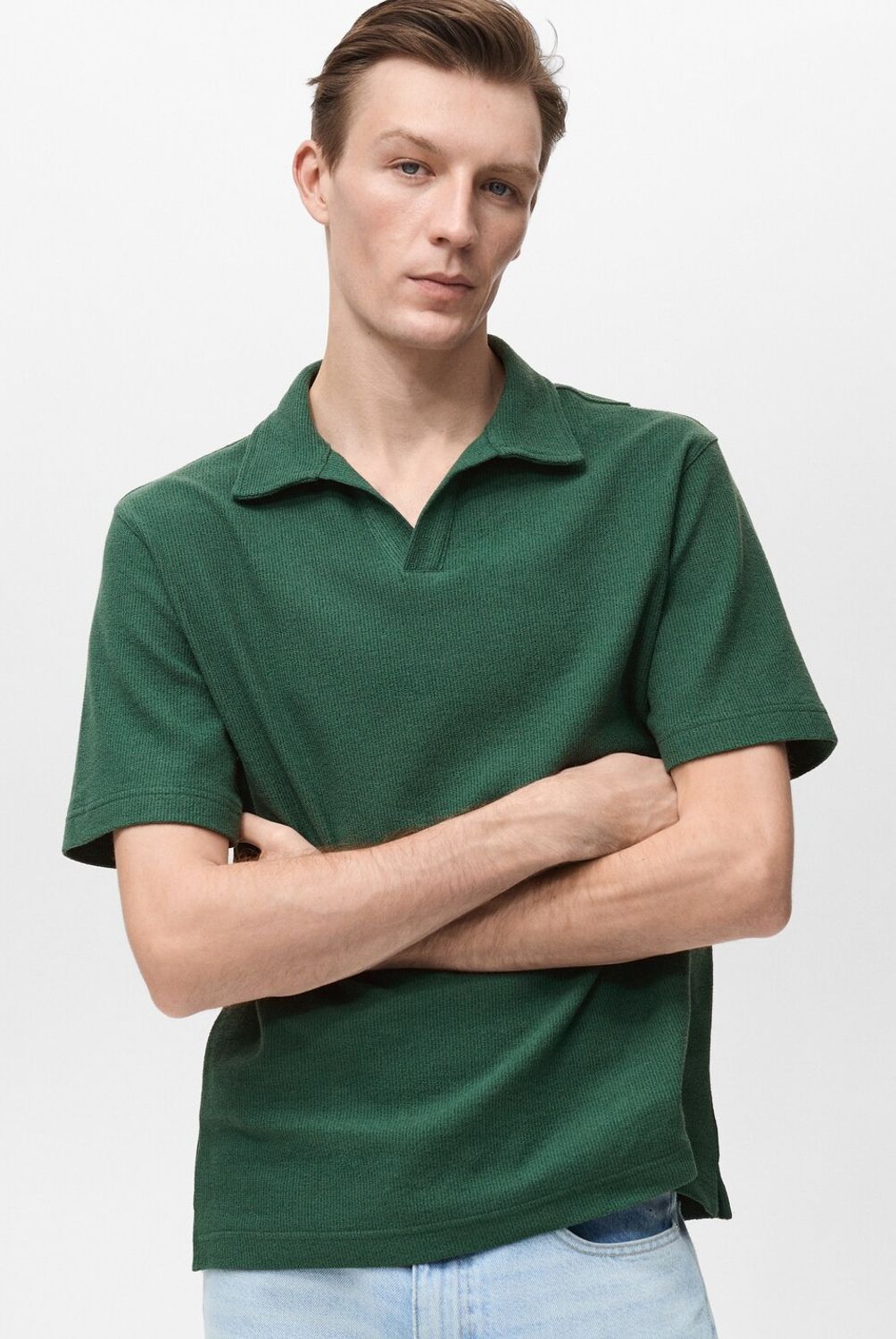 MANGO MAN - Polera Xavi Punto Regular Fit Hombre Mango Man