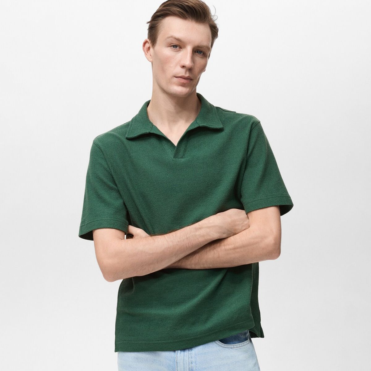 MANGO MAN - Polera Xavi Punto Regular Fit Hombre Mango Man