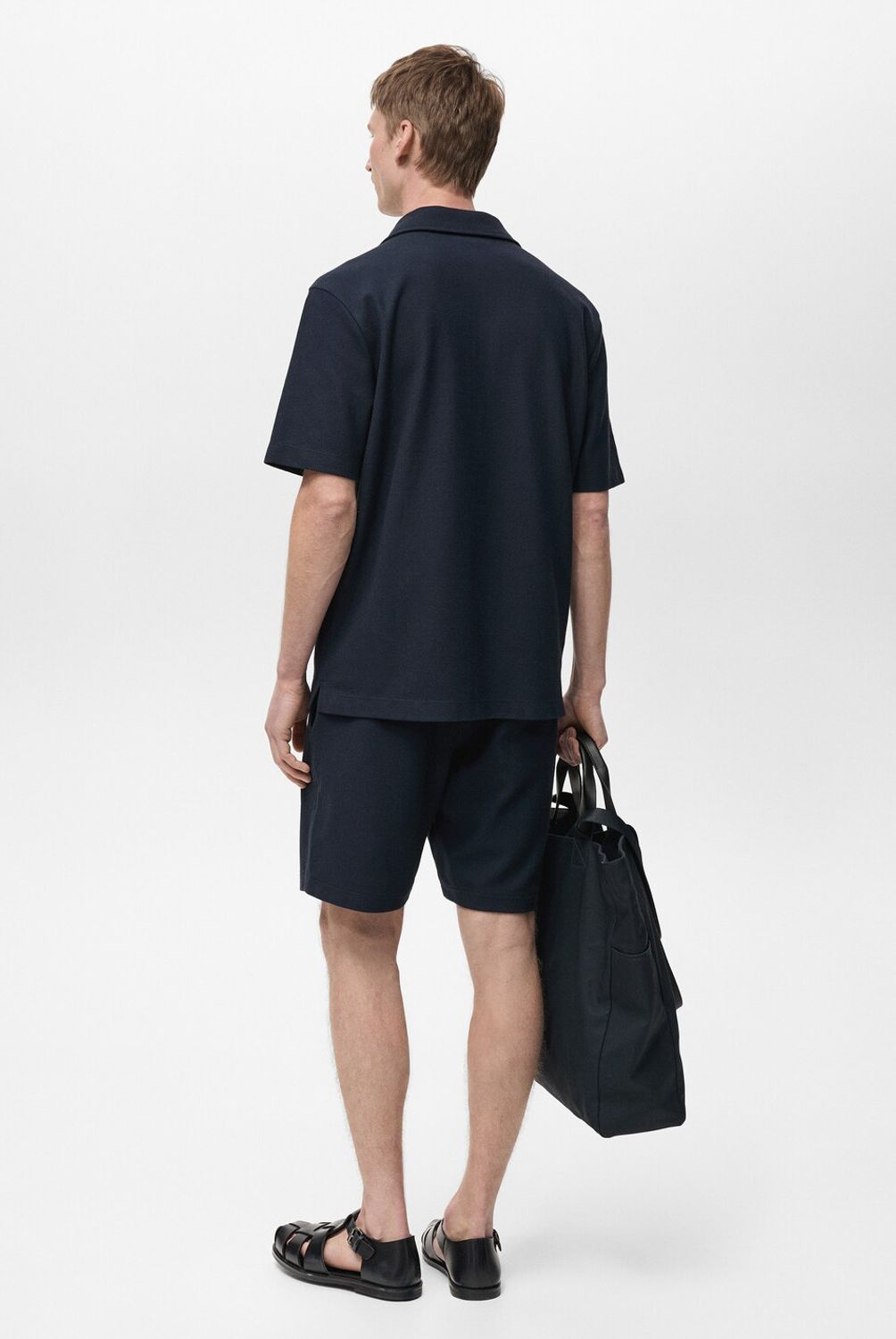 MANGO MAN - Camisa Perec Punto Regutar Fit Hombre Mango Man