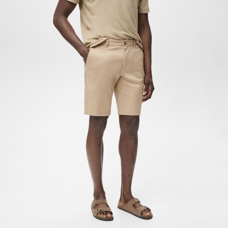 MANGO MAN - Bermuda Gracia Algodón Slim Fit Hombre Mango Man