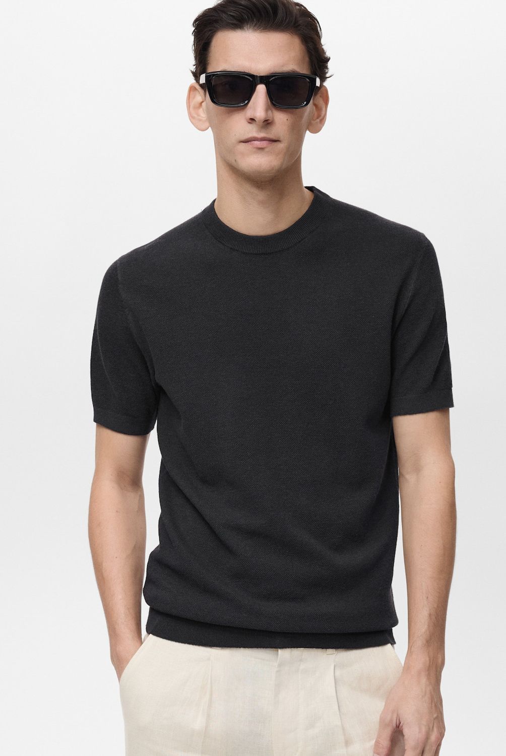 MANGO MAN - Polera Andrew Punto Slim Fit Hombre Mango Man
