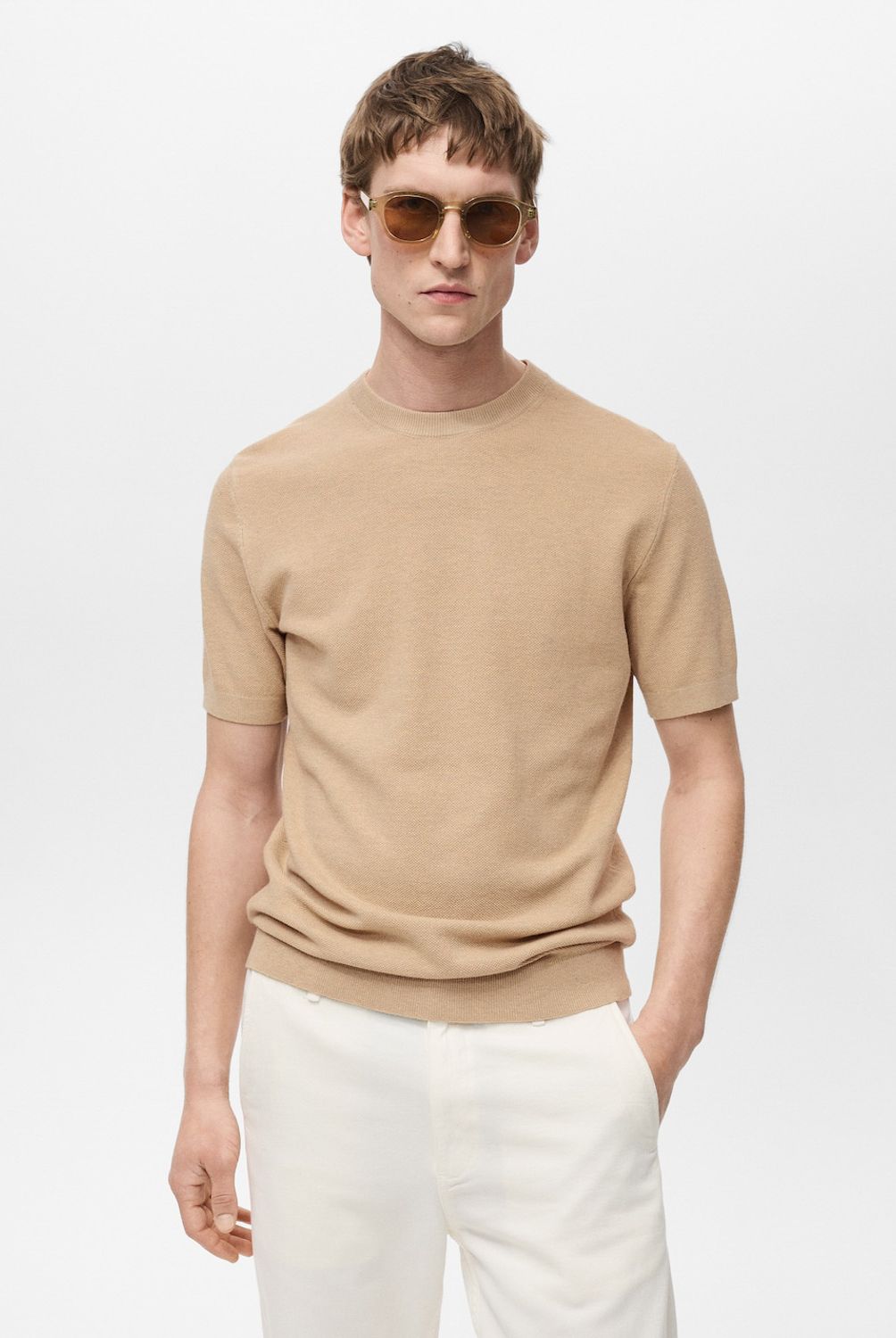 MANGO MAN - Polera Andrew Punto Slim Fit Hombre Mango Man
