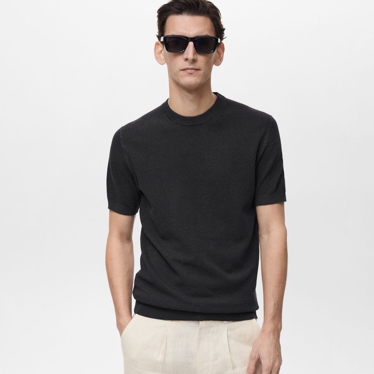 MANGO MAN - Polera Andrew Punto Slim Fit Hombre Mango Man