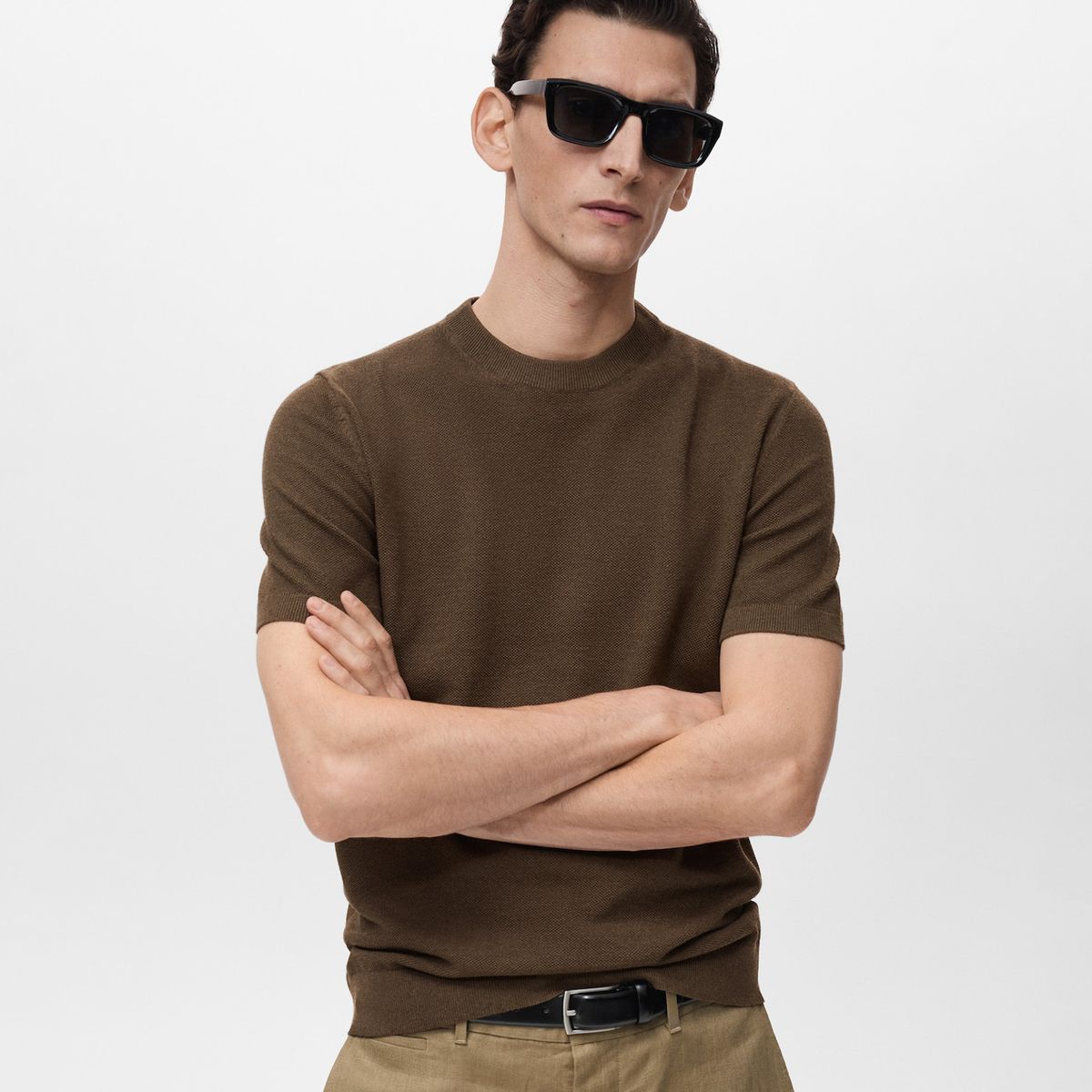 MANGO MAN - Polera Andrew Punto Slim Fit Hombre Mango Man