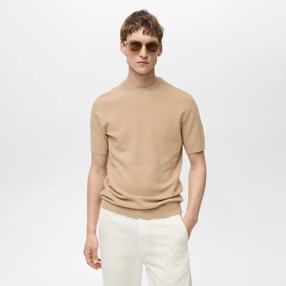 MANGO MAN - Polera Andrew Punto Slim Fit Hombre Mango Man