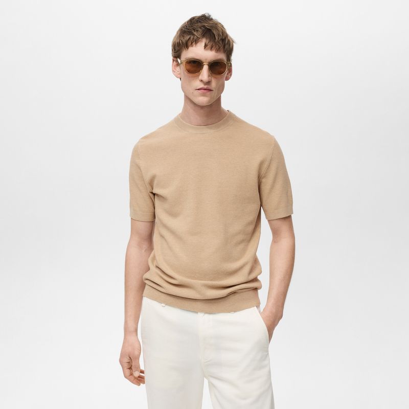 MANGO MAN - Polera Andrew Punto Slim Fit Hombre Mango Man