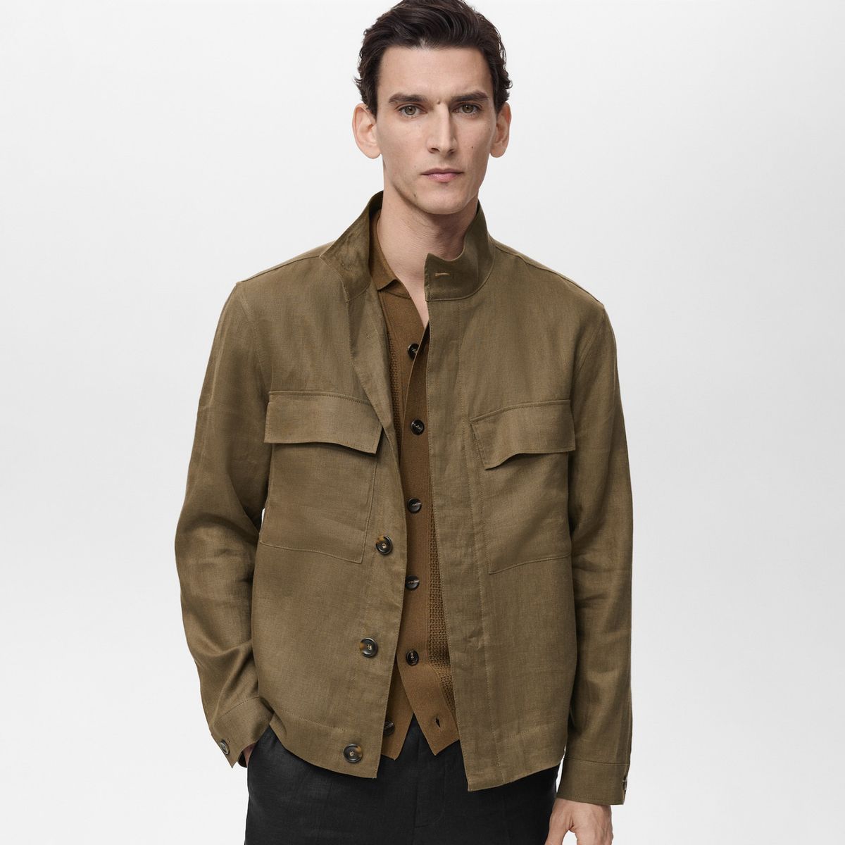 MANGO MAN - Chaqueta Anton 100% Lino Regular Fit Hombre Mango Man