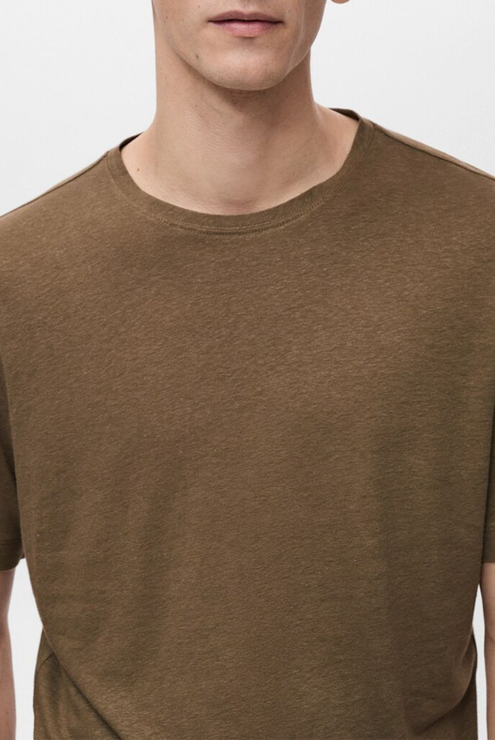 MANGO MAN - Polera Lino Slim Fit Hombre Mango Man