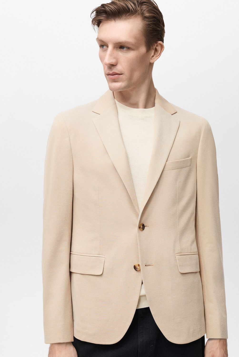 MANGO MAN - Blazer Traje Slim Fit Algodón Hombre Mango Man