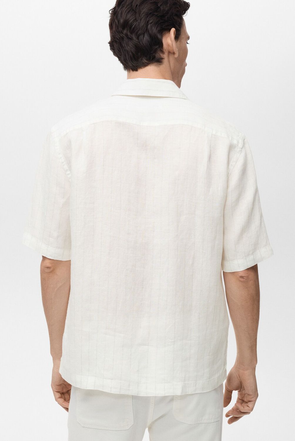 MANGO MAN - Camisa Safi 100% Lino Raya Diplomatica Hombre Mango Man