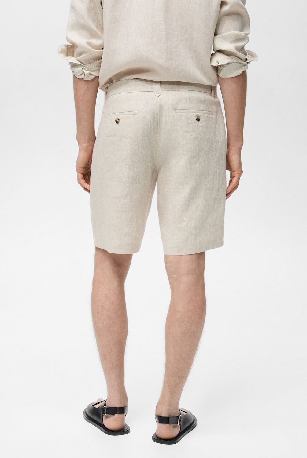 MANGO MAN - Bermudas Carp 100% Lino Slim Fit Hombre Mango Man