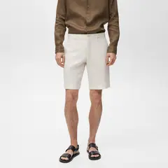 MANGO MAN - Bermudas Carp 100% Lino Slim Fit Hombre