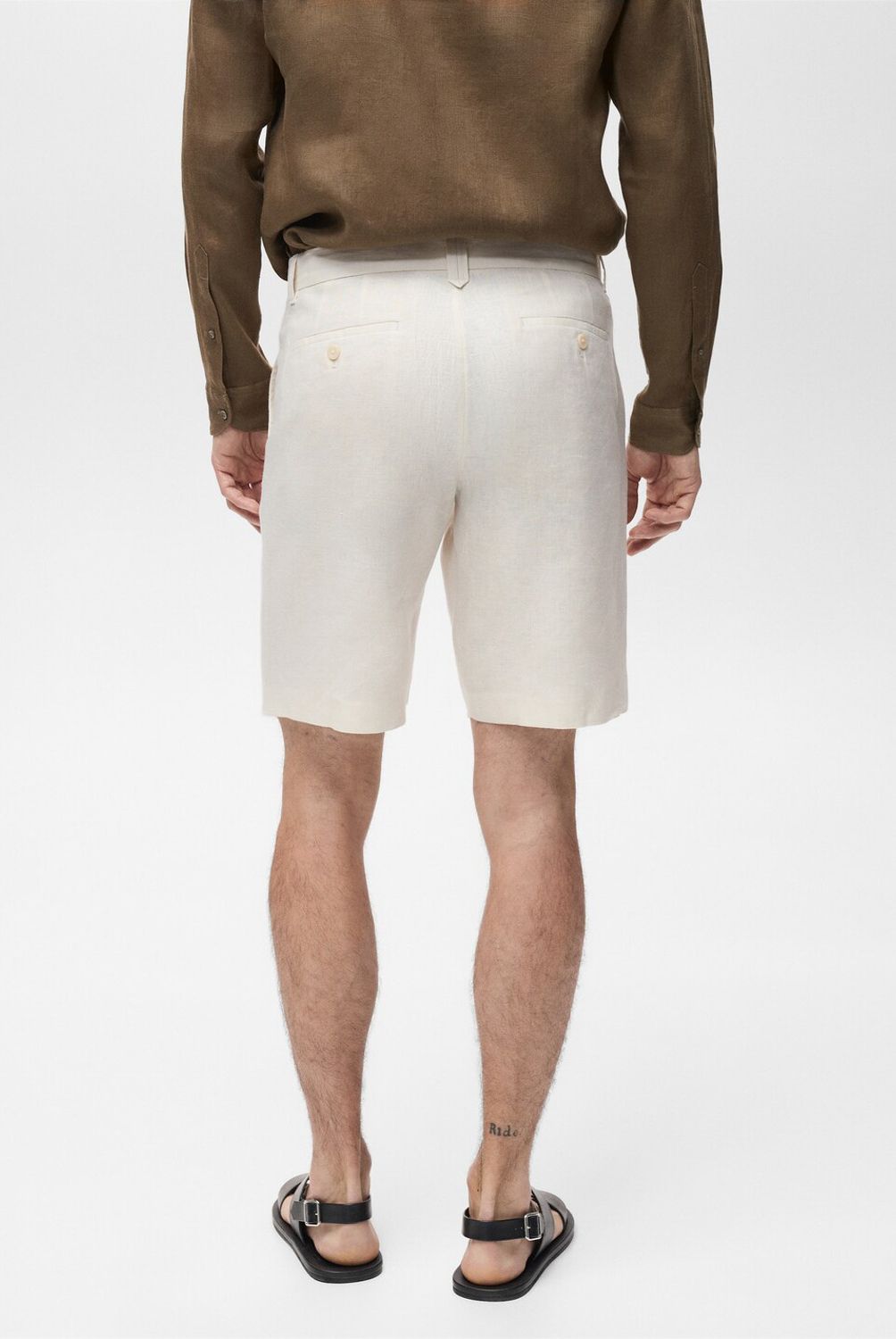 MANGO MAN - Bermudas Carp 100% Lino Slim Fit Hombre Mango Man